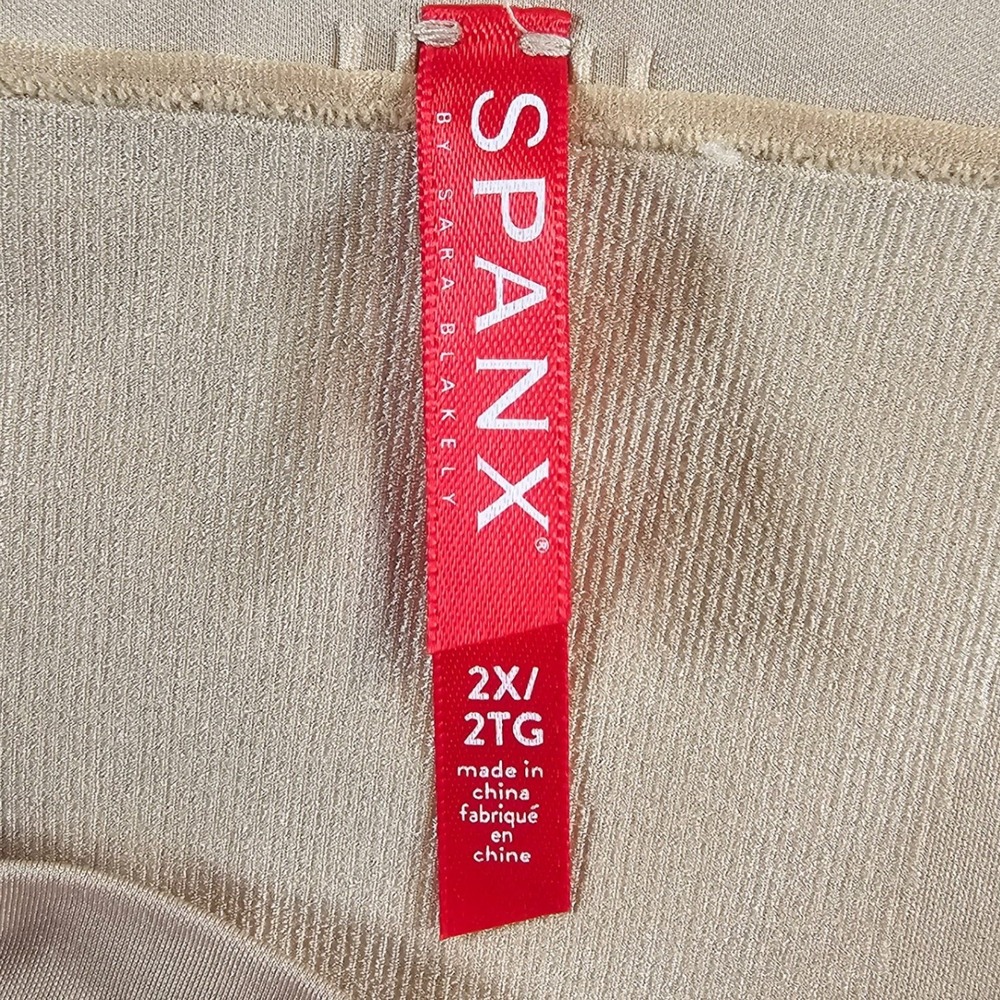 Spanx Higher Power Mid-Thigh Shaper Beige High Waist PS1915 Womens 2X - Picture 3 of 10